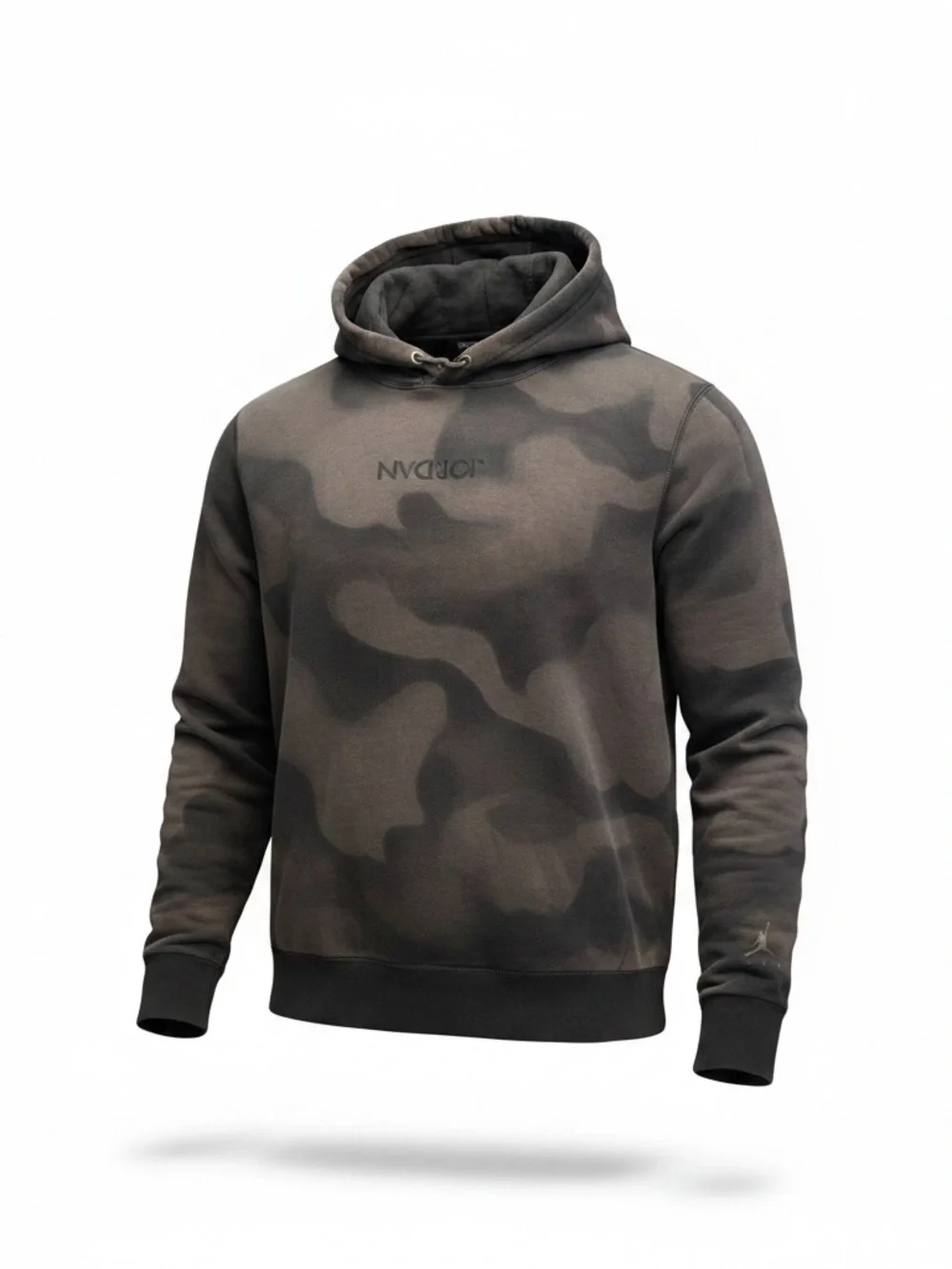 Jordan Men’s Camo Pullover Hoodie - Dark Grey & Black